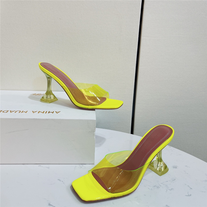 amina muaddi PVC heel pumps