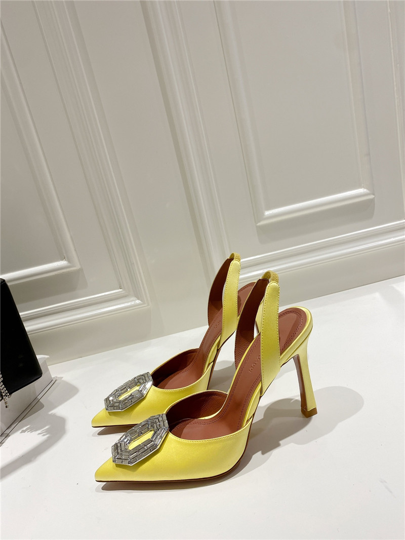 AMINA MUADDI high-end rhinestone original buckle pumps