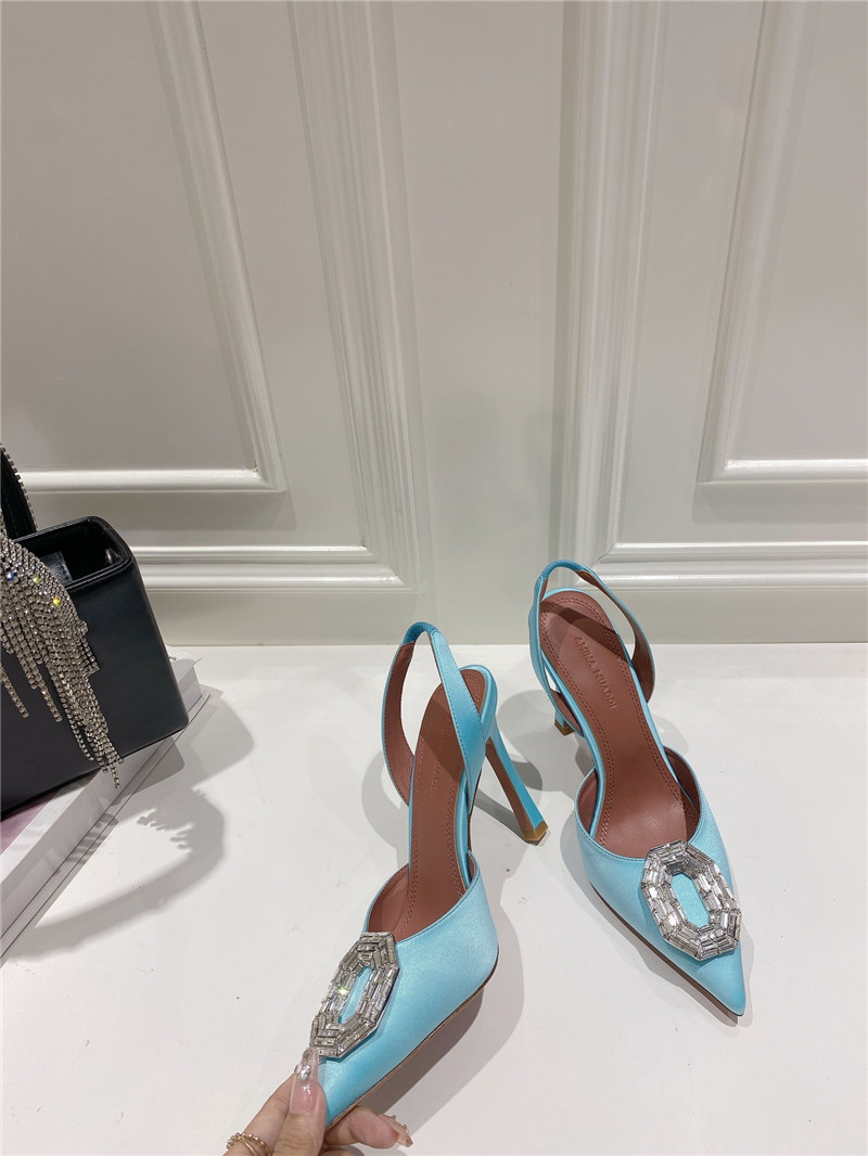 AMINA MUADDI high-end rhinestone original buckle pumps