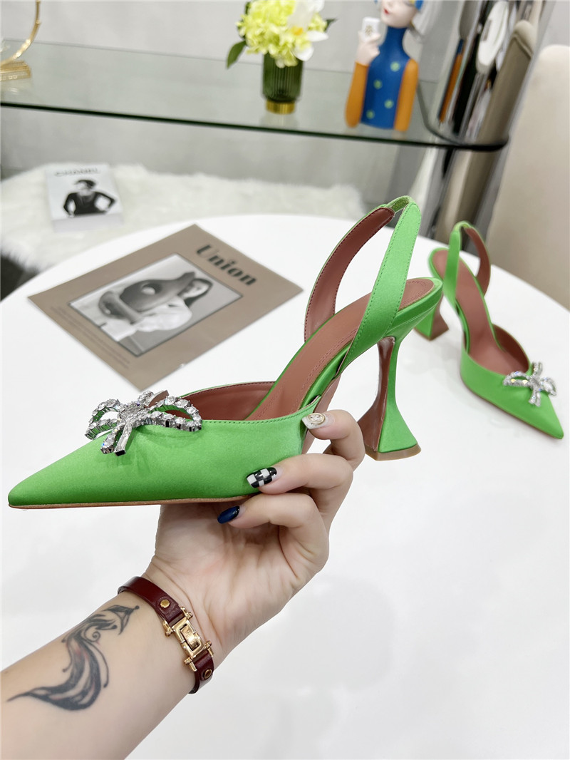 AMINA MUADDI high-end rhinestone original buckle pumps