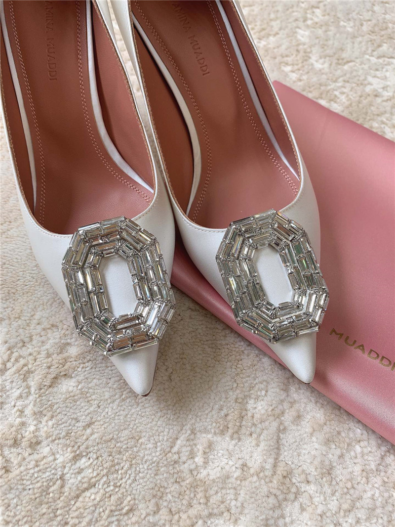 Amina Muaddi New Arrival Crystal Pumps