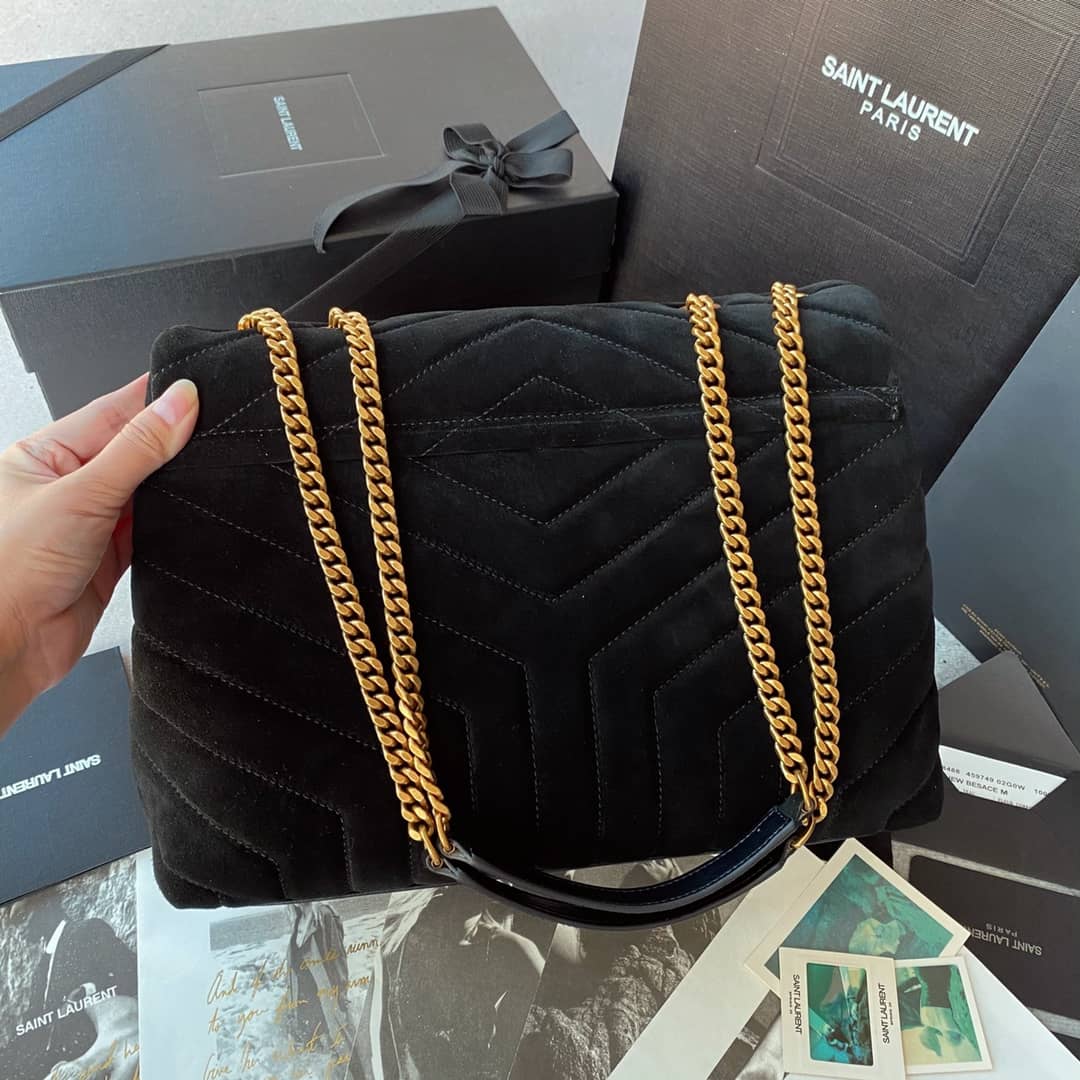 Saint Laurent Bag Dupe Loulou Monogram Quilted Velvet Shoulder Bag