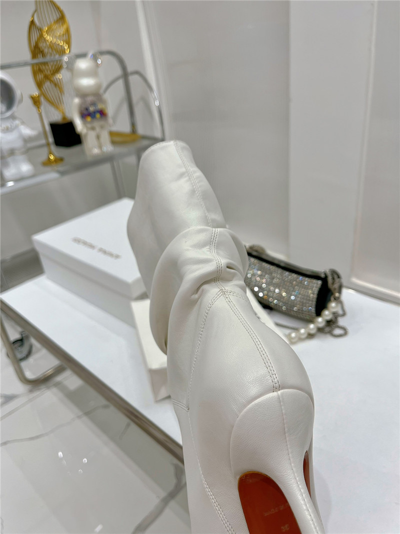 amina muaddi leather ankle boots