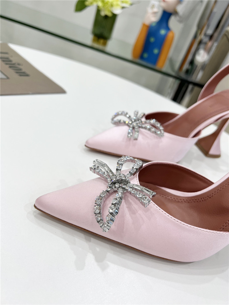 AMINA MUADDI high-end rhinestone original buckle pumps
