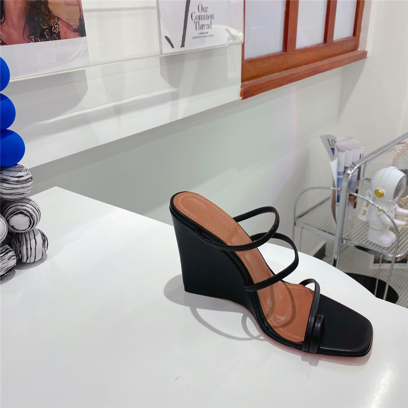 Amina Muaddi Dupes wedge slippers