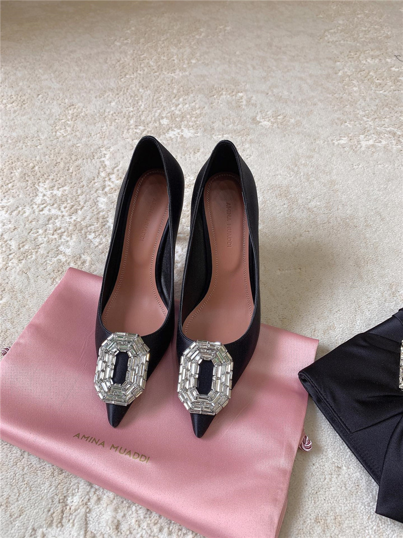 Amina Muaddi New Arrival Crystal Pumps
