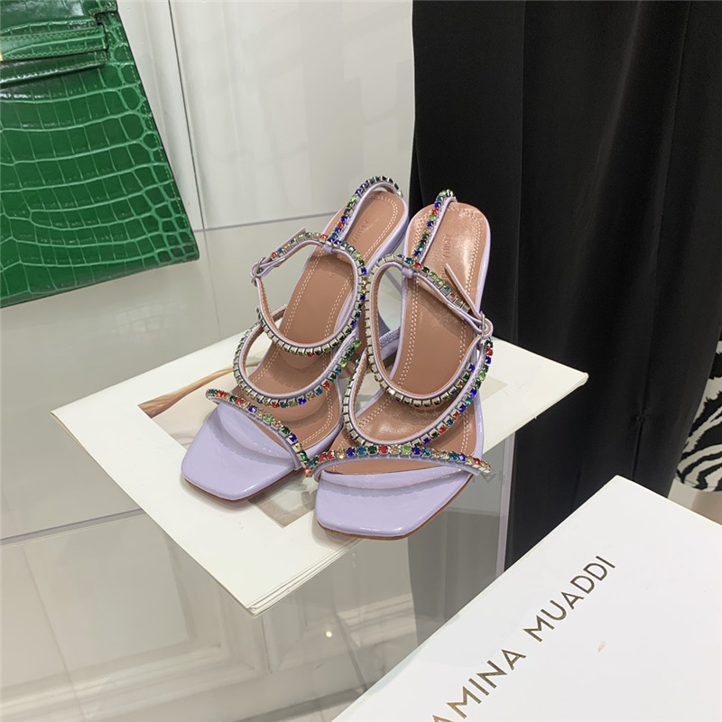 Amina Replica rhinestone heeled sandals