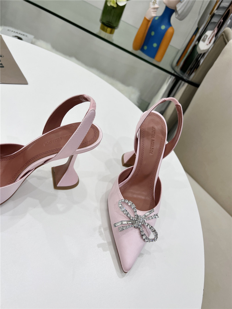 AMINA MUADDI high-end rhinestone original buckle pumps