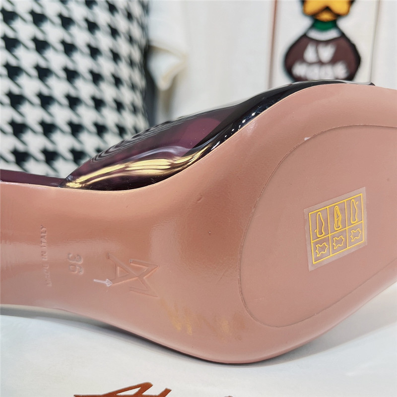 amina muaddi PVC heel pumps