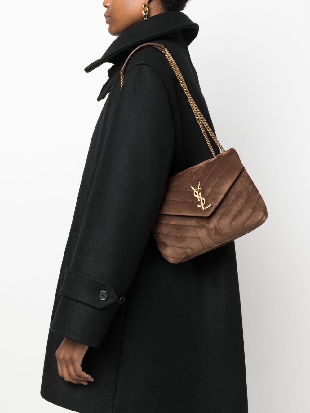 YSL Replica Saint Laurent small Loulou suede shoulder bag