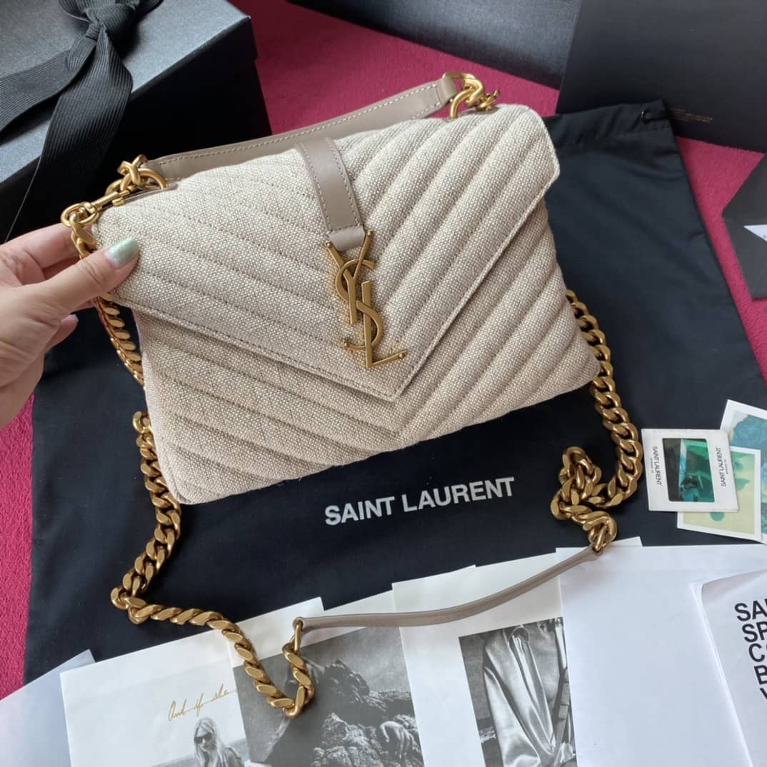 YSL Dupes Bags Saint Laurent YSL Quilted Monogram College Shoulder Bag