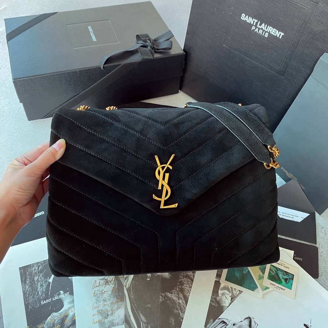 Saint Laurent Bag Dupe Loulou Monogram Quilted Velvet Shoulder Bag