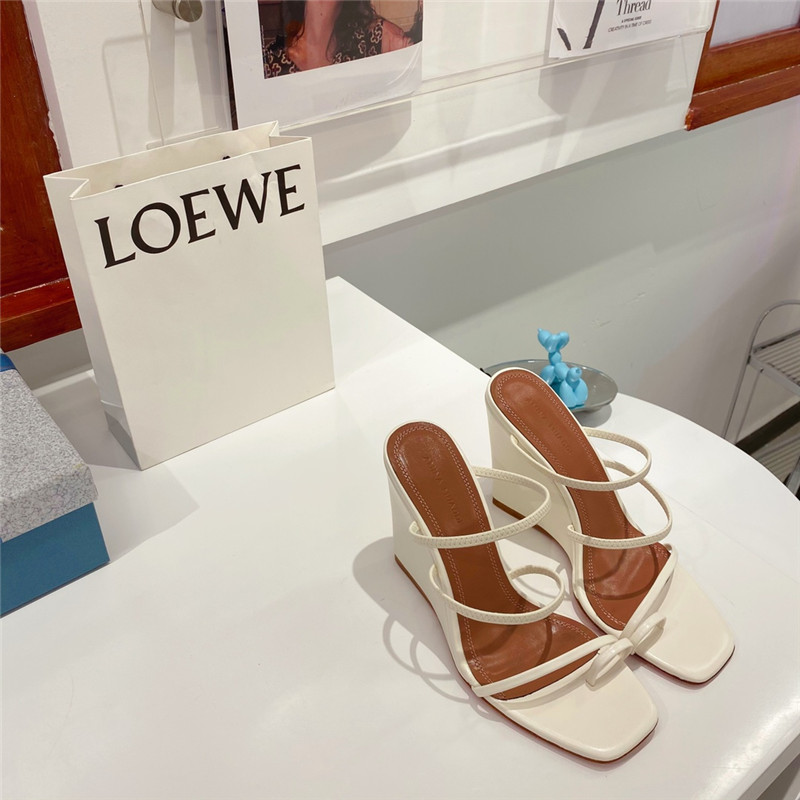 Amina Muaddi Dupes wedge slippers