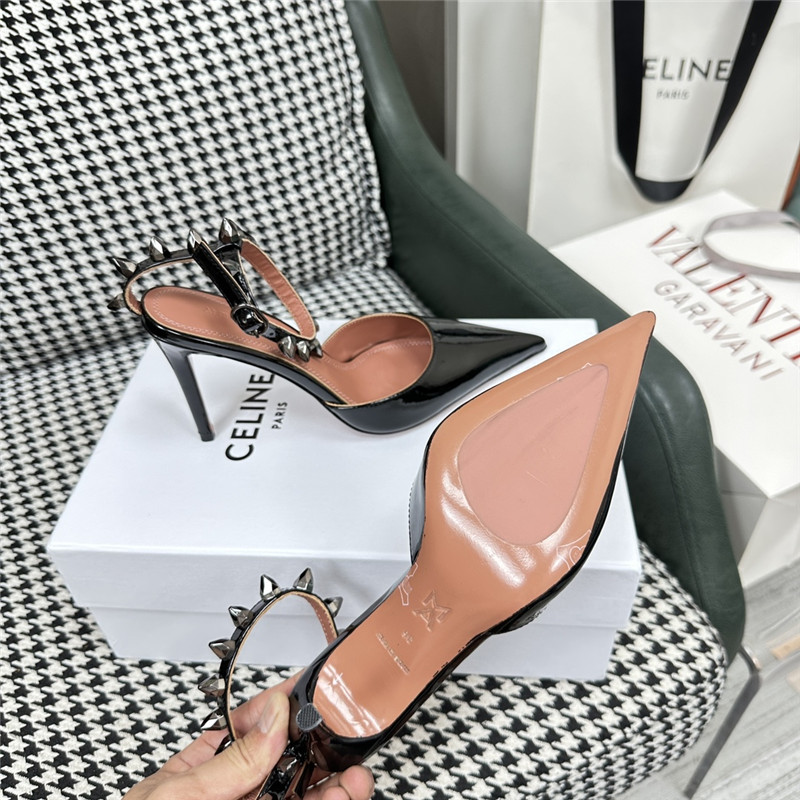amina muaddi high heel sandals