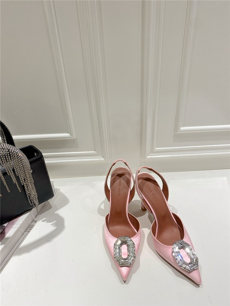 AMINA MUADDI high-end rhinestone original buckle pumps
