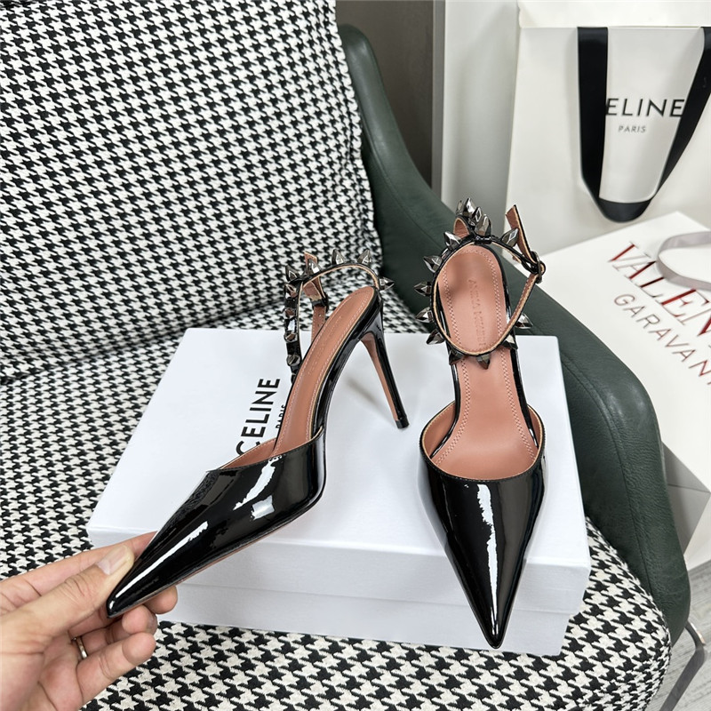 amina muaddi high heel sandals