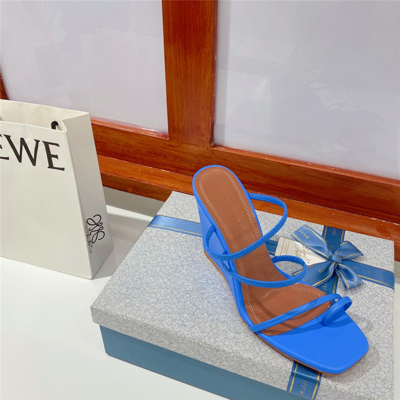 Amina Muaddi Dupes wedge slippers