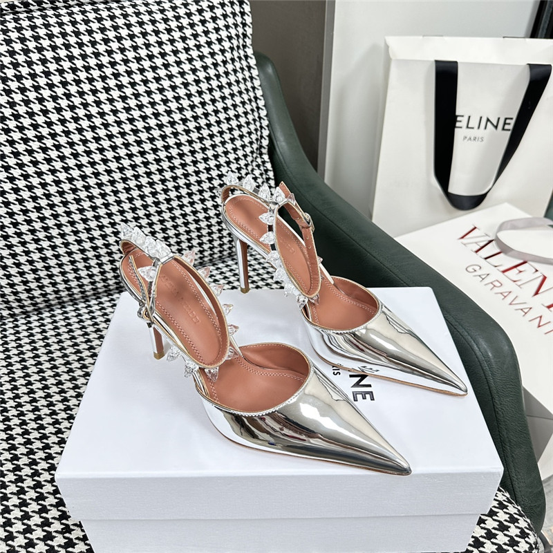 amina muaddi high heel sandals