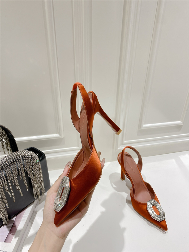 AMINA MUADDI high-end rhinestone original buckle pumps