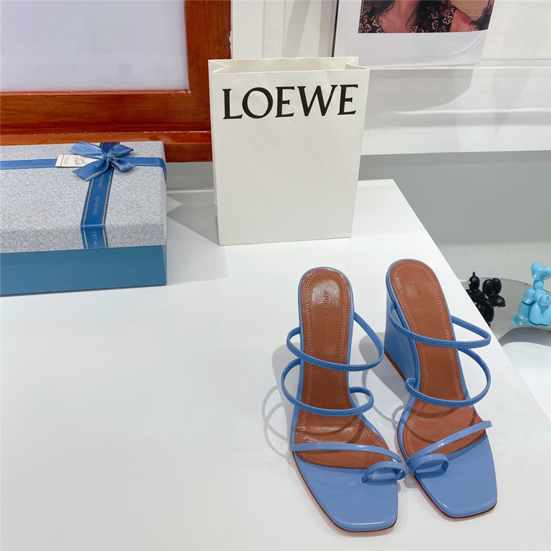 Amina Muaddi Dupes wedge slippers