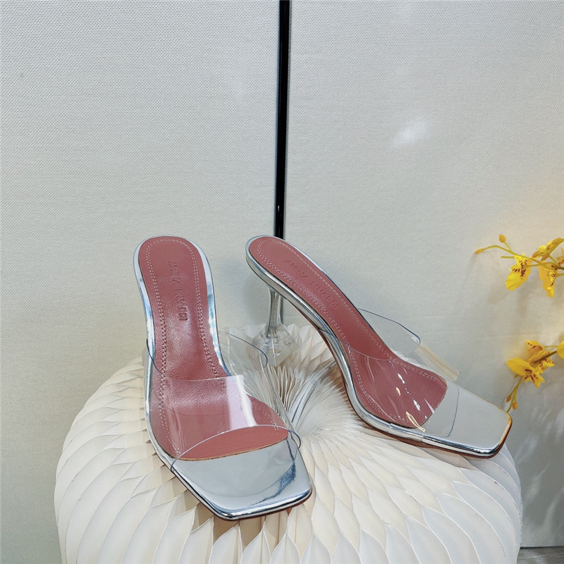 amina muaddi PVC heel pumps