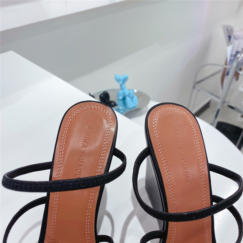 Amina Muaddi Dupes wedge slippers