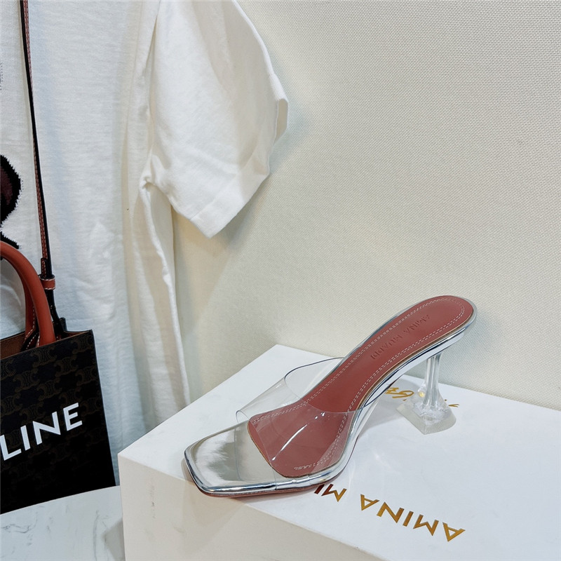 amina muaddi PVC heel pumps