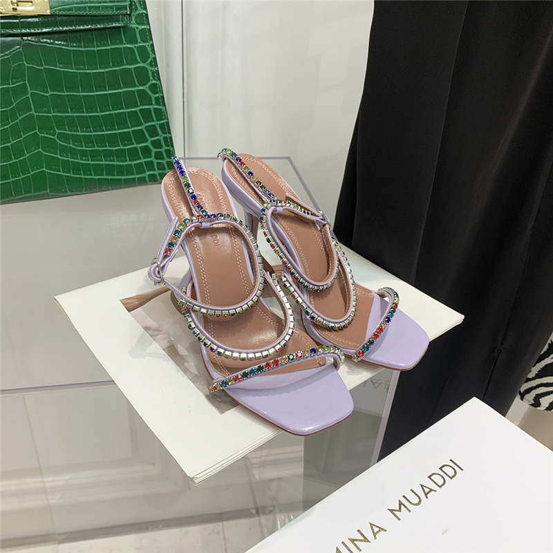 Amina Replica rhinestone heeled sandals