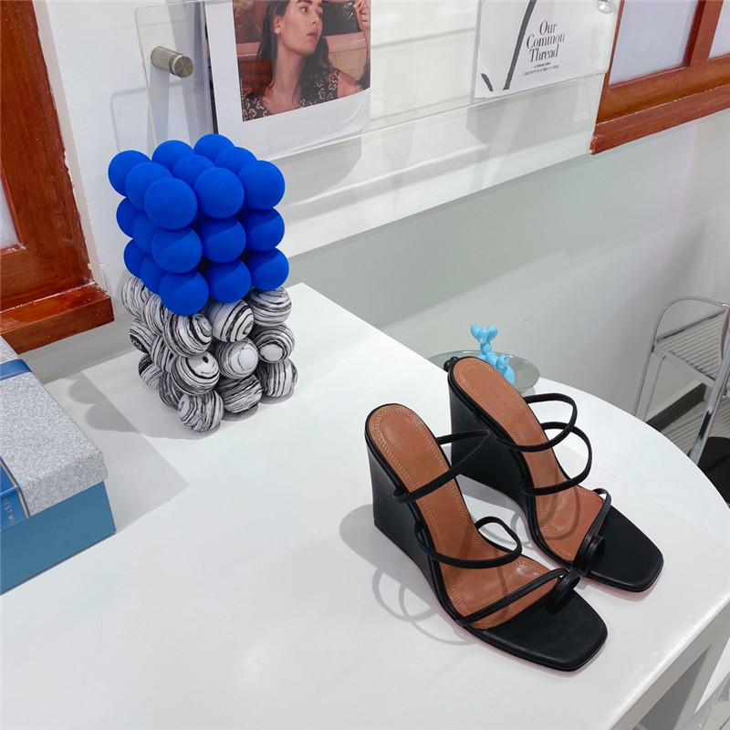 Amina Muaddi Dupes wedge slippers