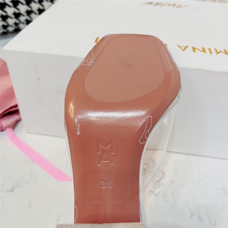 amina muaddi PVC heel pumps