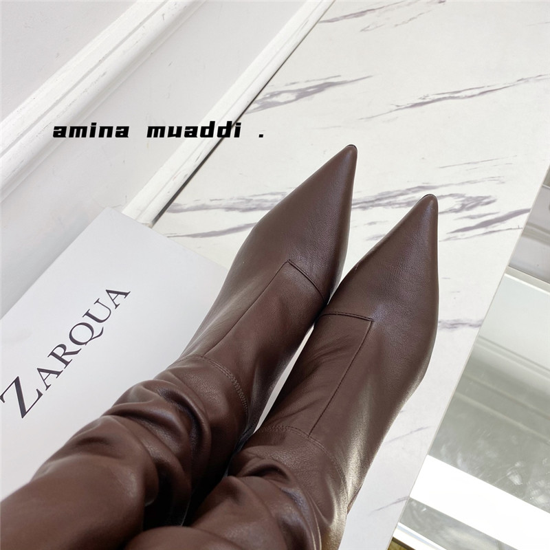 amina muaddi giorgia leather ankle boots