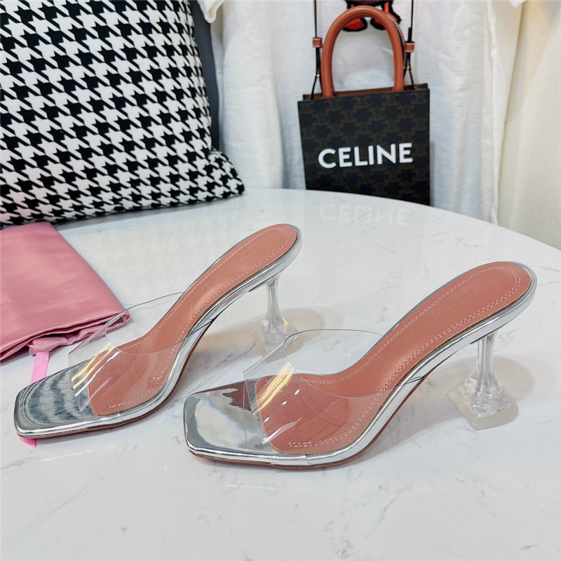 amina muaddi PVC heel pumps