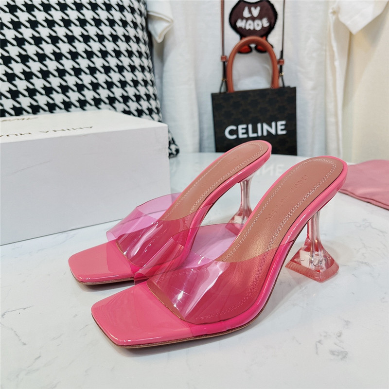 amina muaddi PVC heel pumps