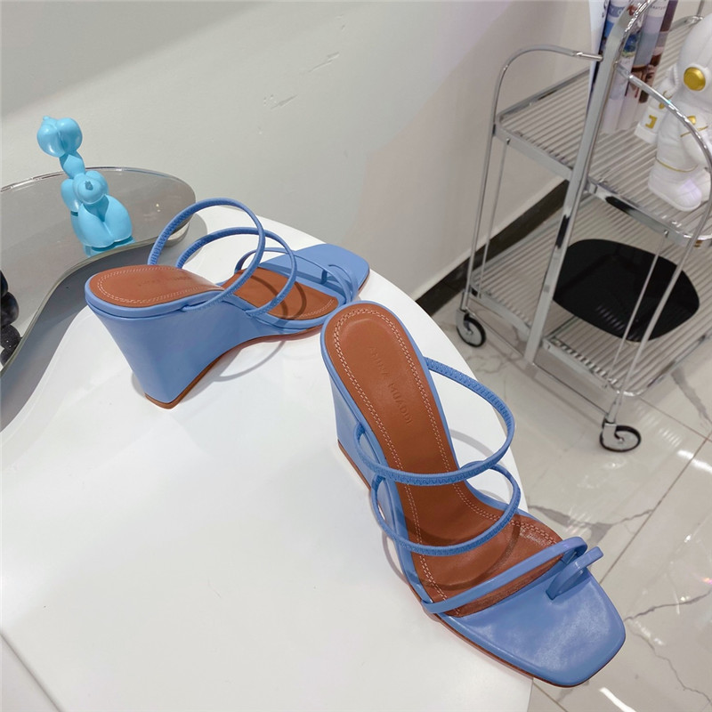 Amina Muaddi Dupes wedge slippers