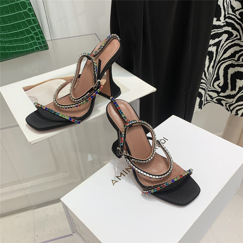 Amina Replica rhinestone heeled sandals