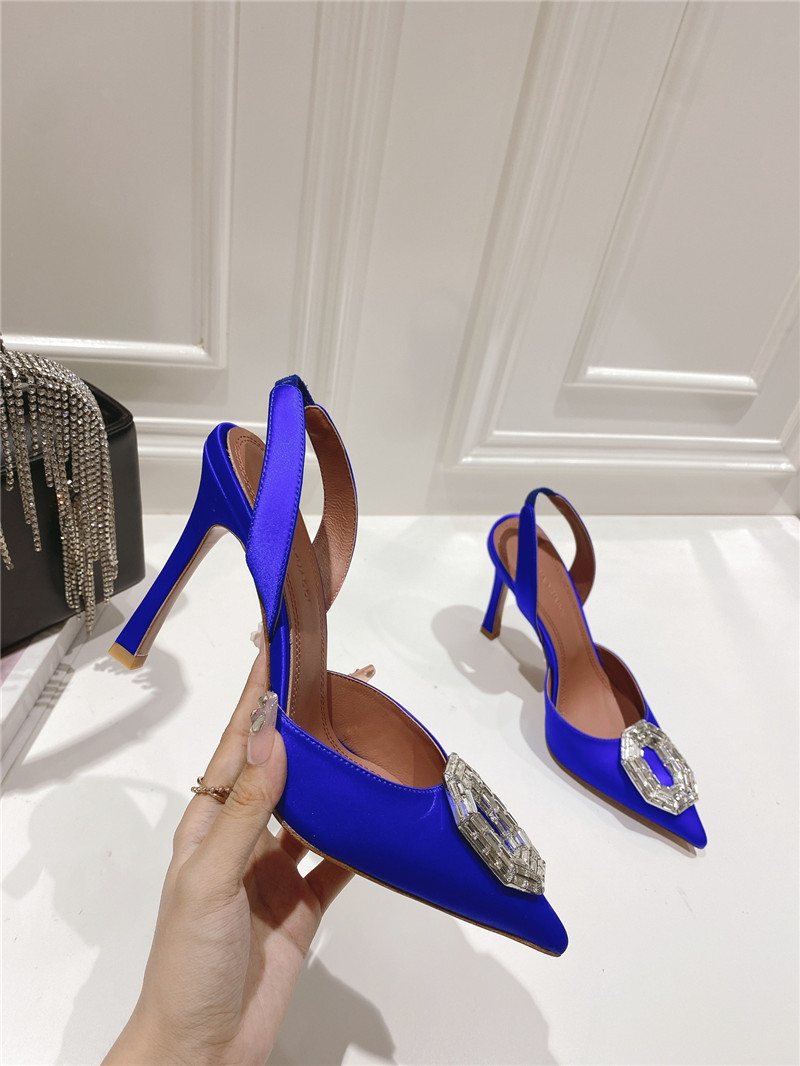 AMINA MUADDI high-end rhinestone original buckle pumps