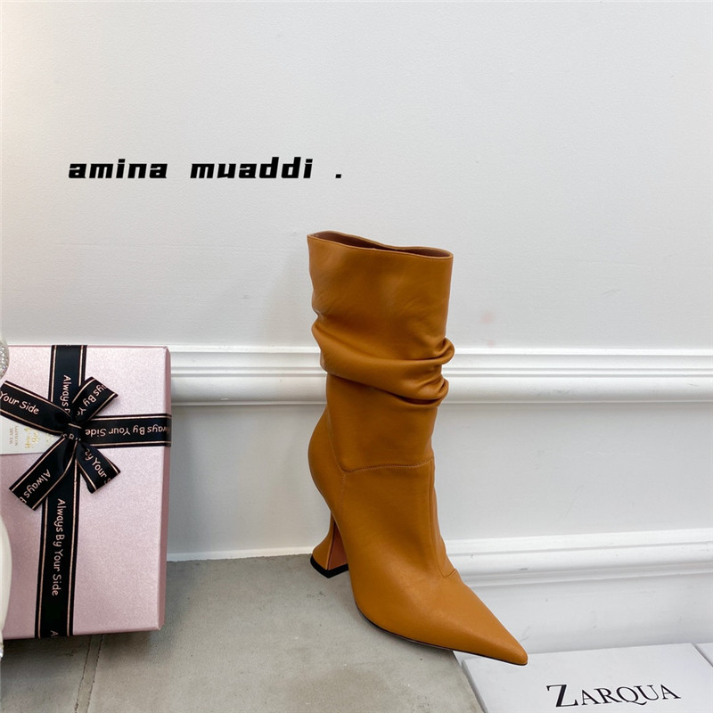 amina muaddi giorgia leather ankle boots
