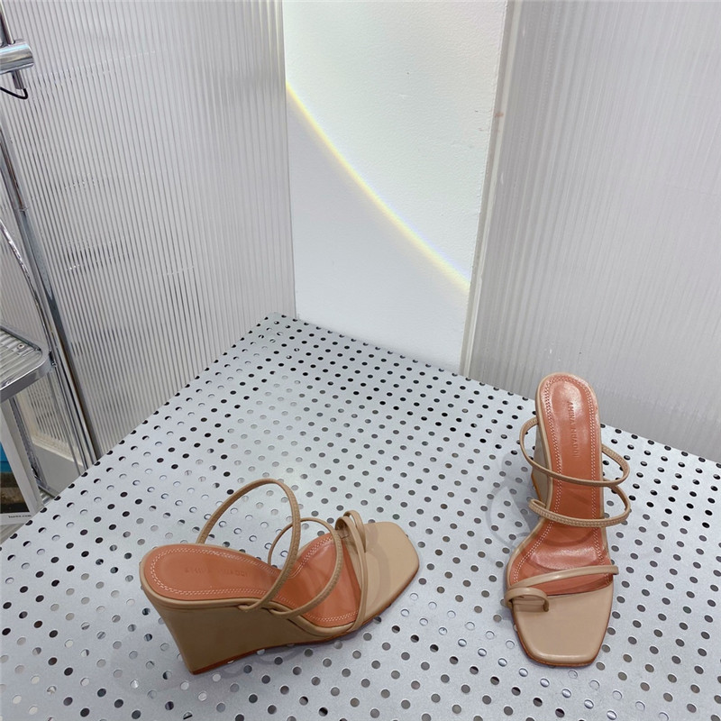 Amina Muaddi Dupes wedge slippers