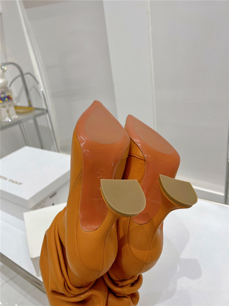 amina muaddi leather ankle boots