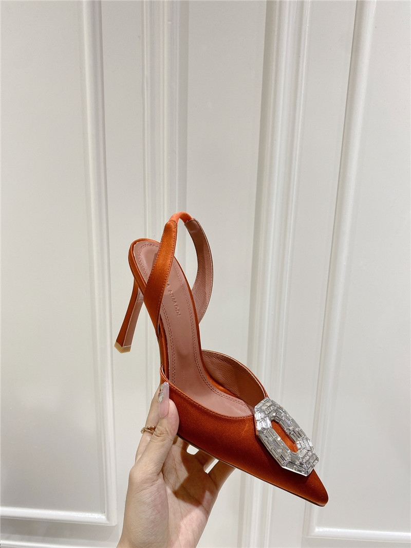 AMINA MUADDI high-end rhinestone original buckle pumps