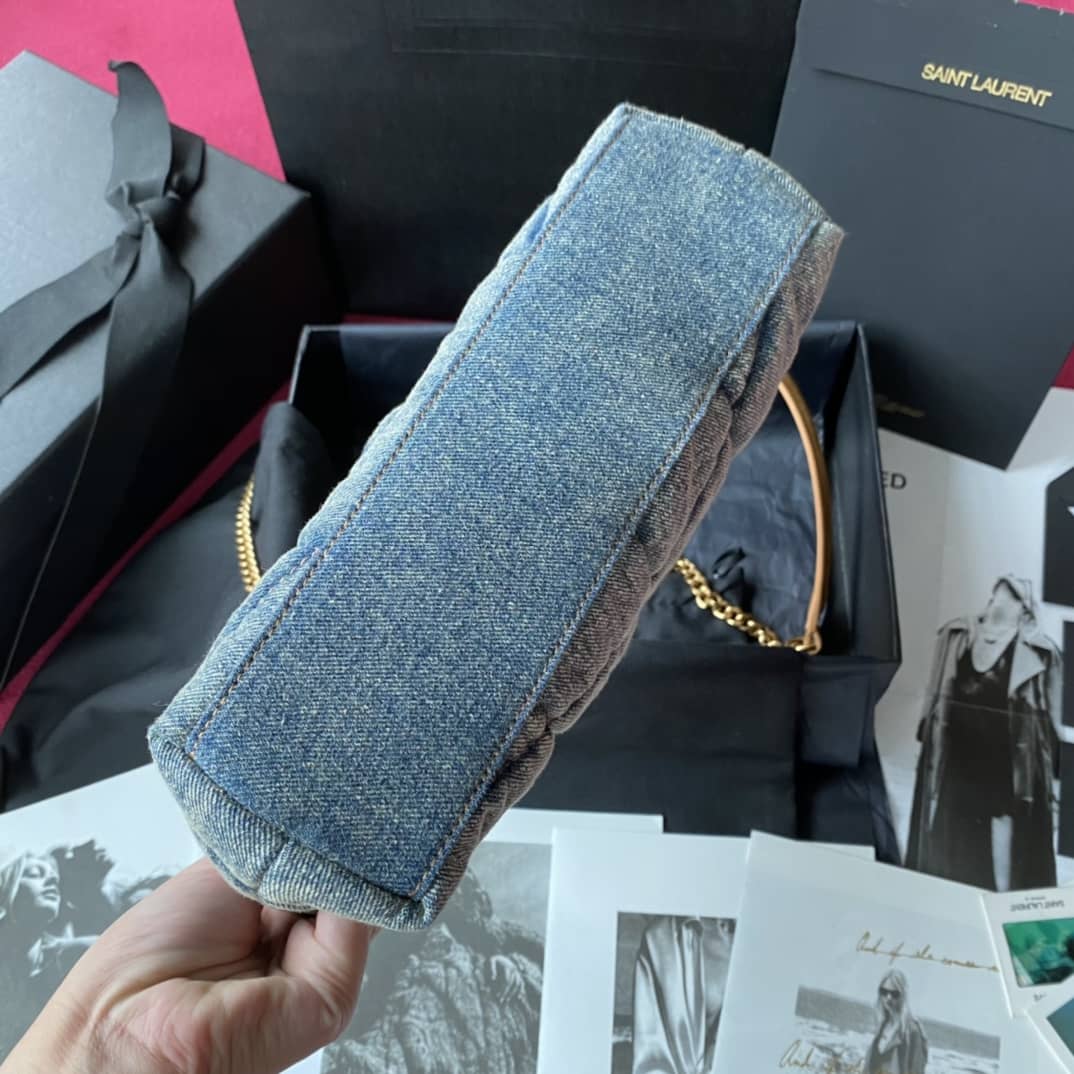 Saint Laurent Loulou Denim Shoulder Bag