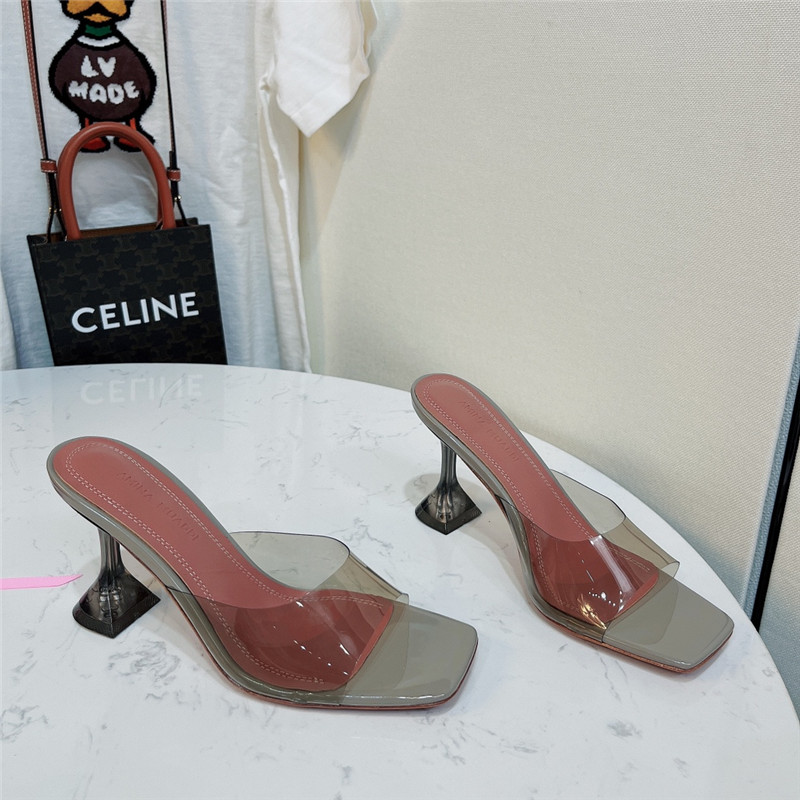 amina muaddi PVC heel pumps