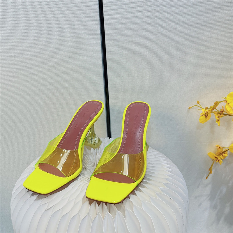 amina muaddi PVC heel pumps