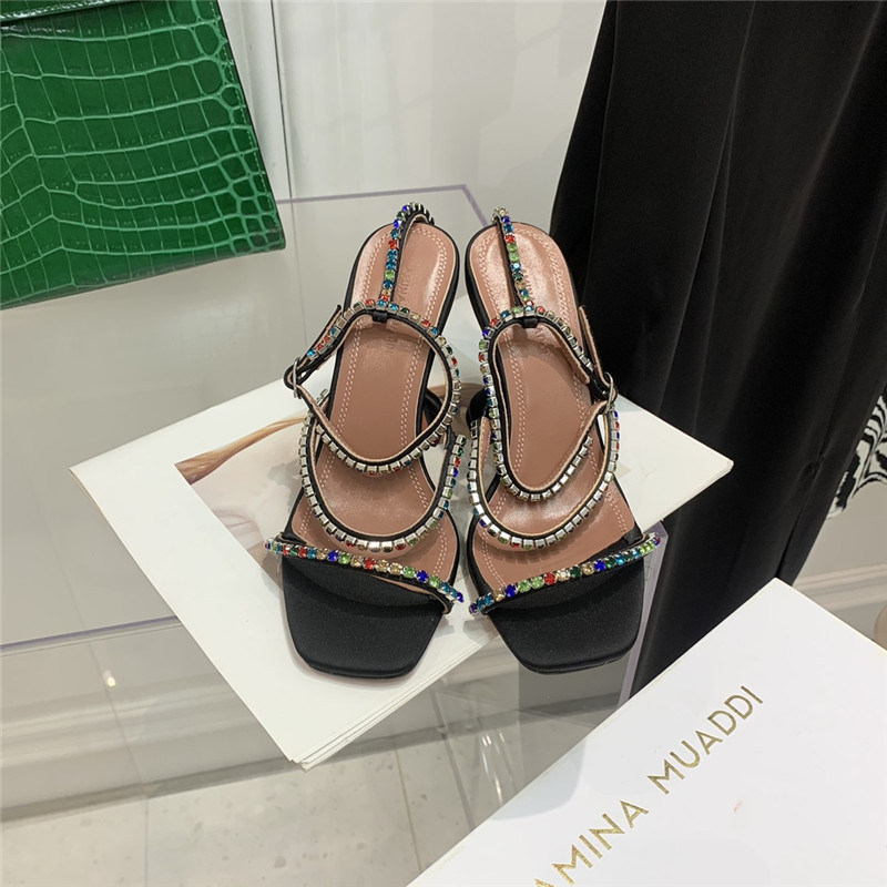 Amina Replica rhinestone heeled sandals