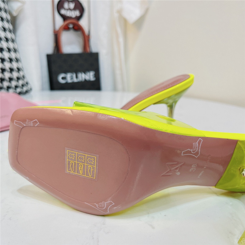 amina muaddi PVC heel pumps