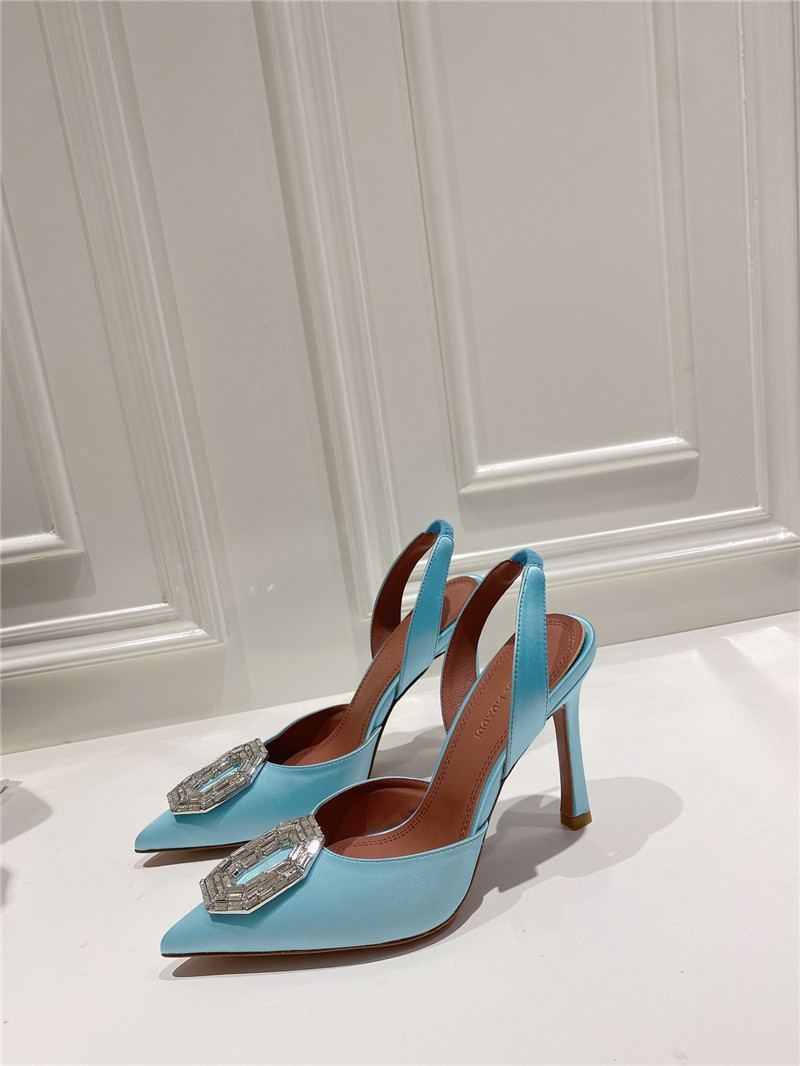 AMINA MUADDI high-end rhinestone original buckle pumps