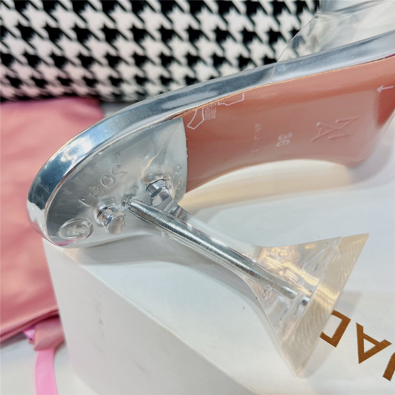 amina muaddi PVC heel pumps