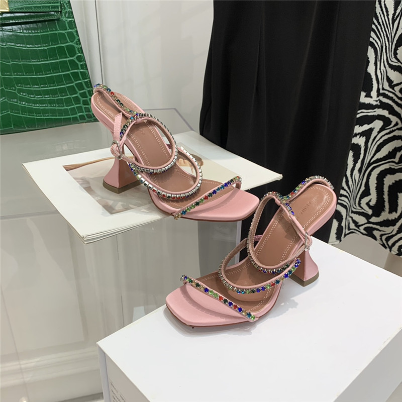 Amina Muaddi Dupes rhinestone heeled sandals