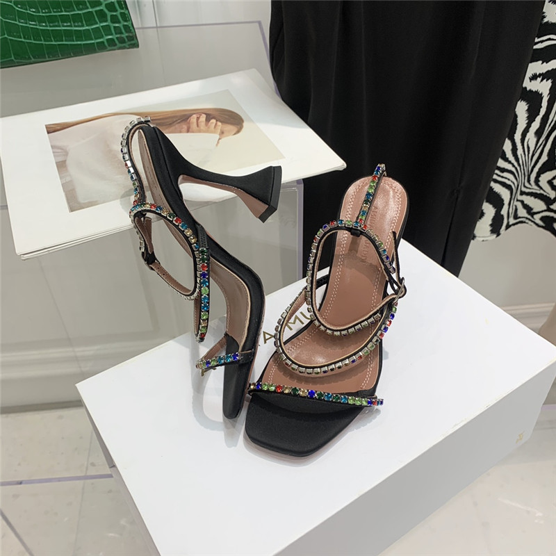 Amina Replica rhinestone heeled sandals
