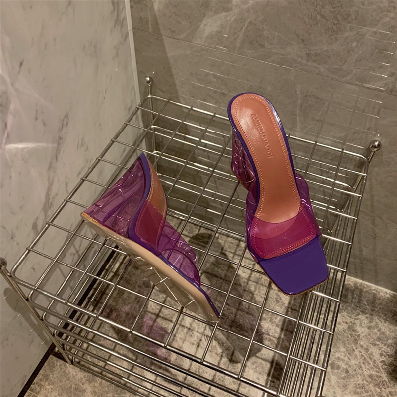 Amina Muaddi Dupes transparent bottom slippers